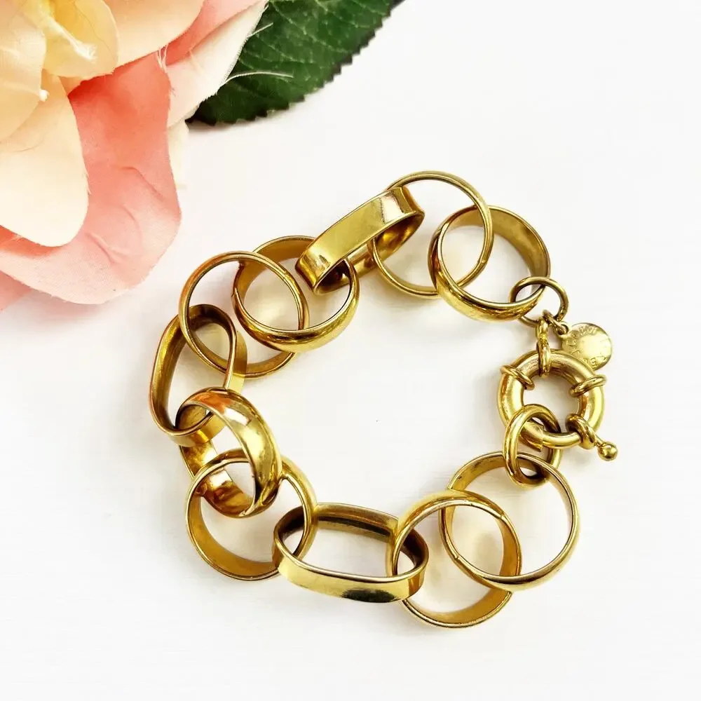 J. Crew Chunky Gold Tone Chain Bracelet